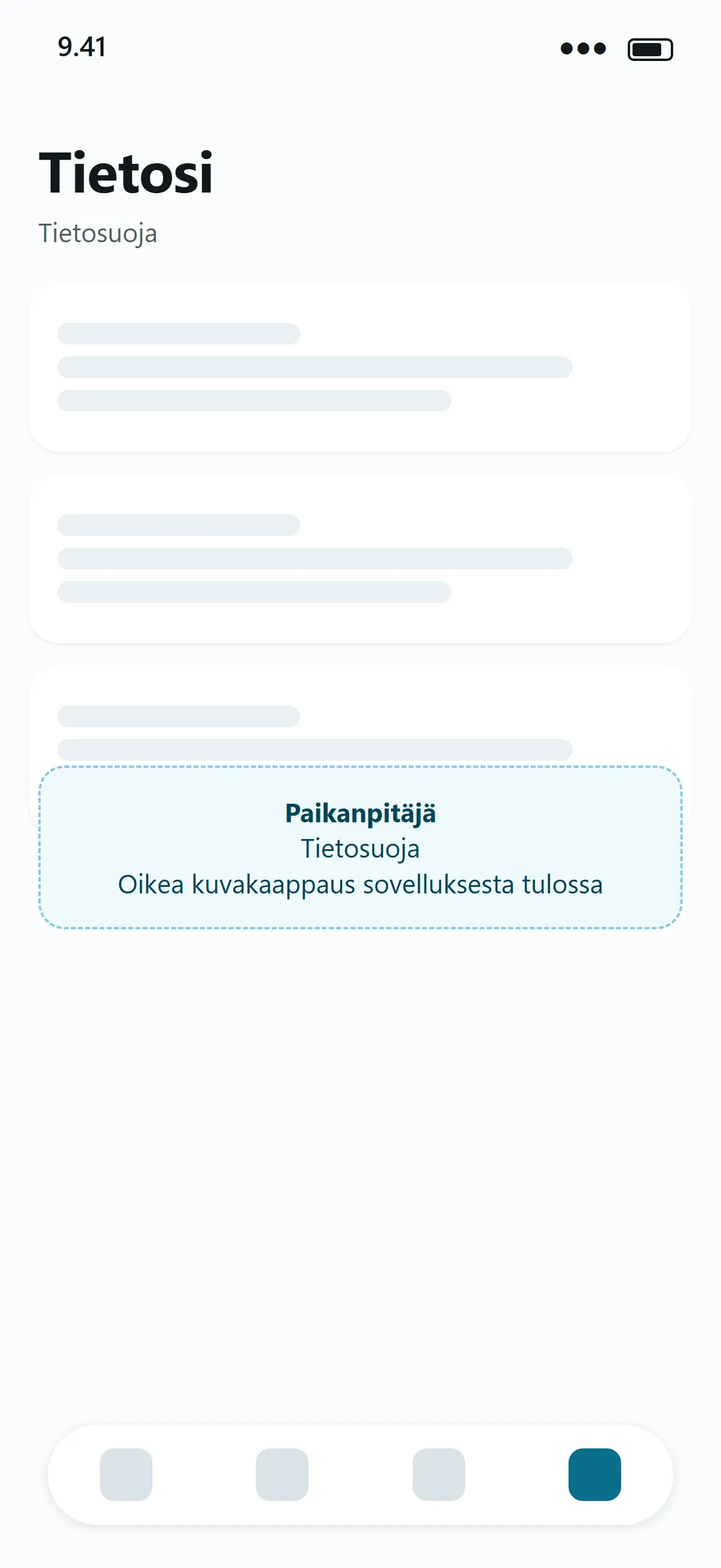 Vuoroplussan tietosuojanäkymä: tiedot pysyvät vain omassa puhelimessa